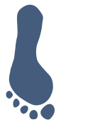 Footprint left blue